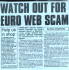 European City Guide, WATCH OUT FOR EURO WEB SCAM